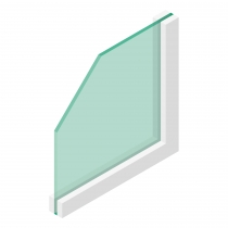 Enkelglas gekleurd