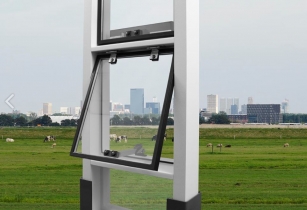 Hardglazen klepramen