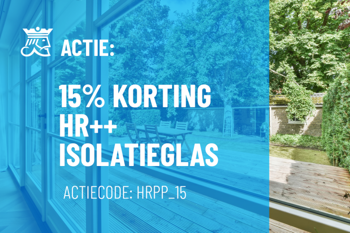 korting glaskoning HR++ isolatieglas